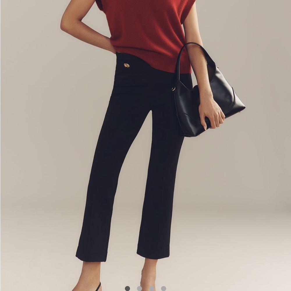 Maeve Black Flare Pants